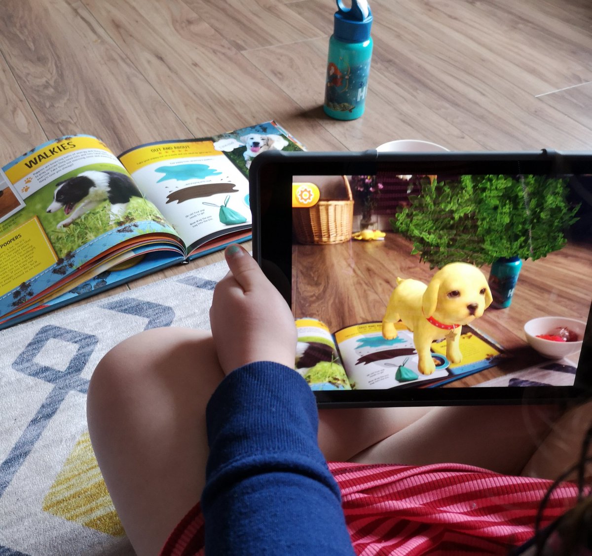 misscmackay's tweet image. While I was working away this morning, Grace was playing with her new pet. Let&apos;s call that past hour digital literacy.... #AugmentedReality #PlayAndLearning #ReadingIsFun #distancelearning #remotelearning #WhenYourMumIsATeacher #Woof 🐕