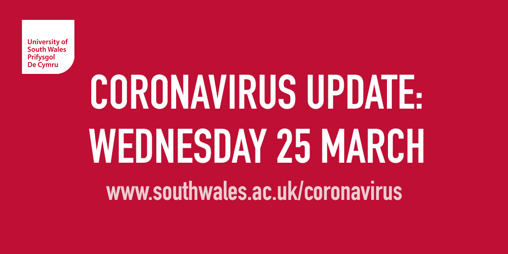 Coronavirus Update 👇

All students and staff should follow the governments’ instructions about social distancing, and not leave their homes or halls apart from infrequent essential shopping and one exercise outing a day 

👉bit.ly/3andJtK