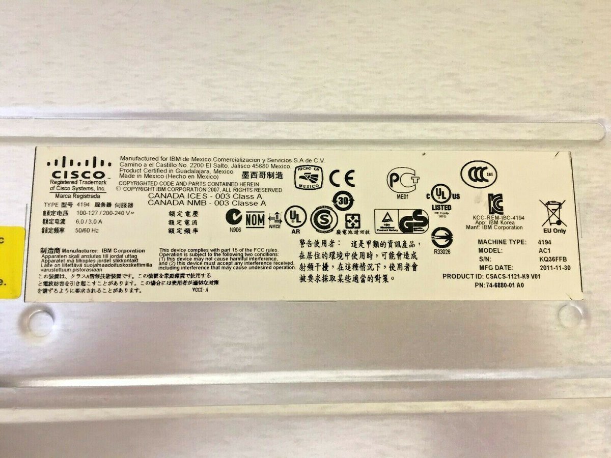 ebay.co.uk/itm/1739916641…
CISCO CSACS-1121-K9 Secure Access Control System
All offers welcome! sales@alliedcs.co.uk #ITUK