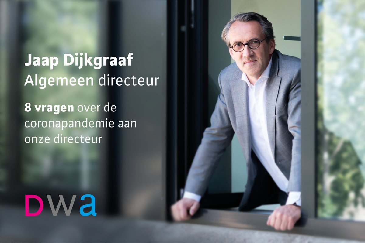 De wereld is van slag door de coronapandemie. Niemand ontkomt aan de gevolgen. Hoe denkt onze directeur Jaap Dijkgraaf daarover? We legden hem acht vragen voor. Lees hier het open verhaal. dwa.nl/actueel/8-vrag…