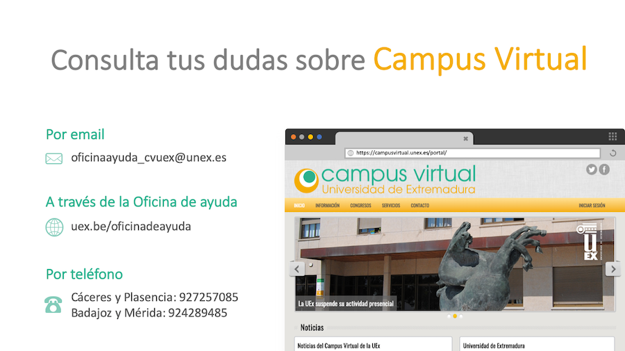 CVUEx's tweet photo. ‼️Atención alumnado de @infouex‼️
👩💻👨💻Si tenéis alguna duda con el uso de #CVUEx, podéis plantearla a través de:
🔗https://t.co/Bj6walFmlC
📩oficinaayuda_cvuex@unex.es
📲927257085/924289485
También podéis consultar esta documentación 👉https://t.co/zavfDgZnu6
@CEUEX_ @FFP_Uex https://t.co/NBCFDTRvzO
