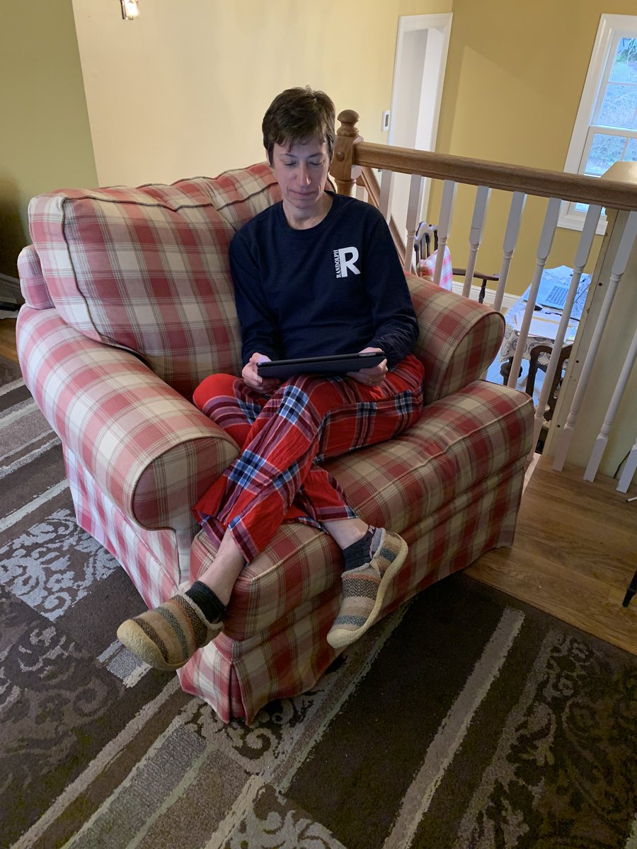Celebrating virtual spirit week in my favorite Pjs and a good book.@mtelischak <a href="/mjscott23/">michael scott</a> <a href="/fernbrooknj/">Fernbrook Elementary</a> <a href="/RandolphSchools/">Randolph Schools</a> #virtualspiritweek
