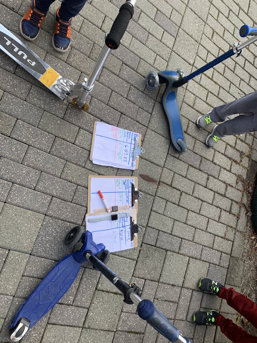 Day three of timing our speed. We’ve decided that we will go faster on our scooters so this will certainly affect our times!! <a href="/TDSB_Grenoble/">Grenoble Public School</a> <a href="/mikkihymus/">Mikki Hymus</a>