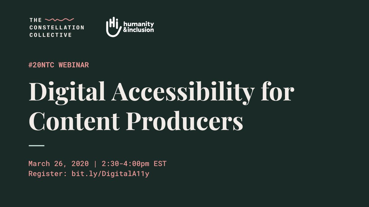 micheleluns's tweet photo. #DigitalMarketing friends: want to ensure the content your putting out is accessible for people with #disabilities? Join me, @meganmcanning, &amp; @rbcinnyc for our virtual #20NTC session tomorrow at 2:30pm ET!

Register 💻👉🏽 https://t.co/aAWmH7qrhl #accessibility #a11y https://t.co/JDHPq3ket9