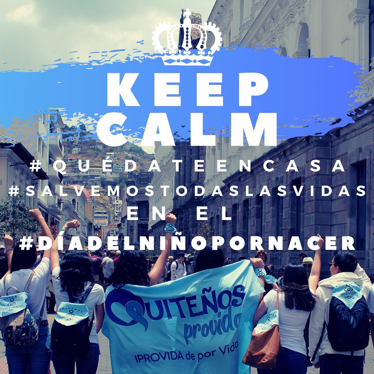 QuitenosP's tweet photo. ¡Quiteños Provida!

¡LLEGÓ EL DÍA!  #DiaDelNiñoPorNacer únete a la campaña mundial en Twitter y celebremos en esta marcha virtual #ProVida

#QuédateEnCasa #SalvemosTodasLasVidas y pintemos de celeste las redes sociales. https://t.co/ITUlp0Apdj