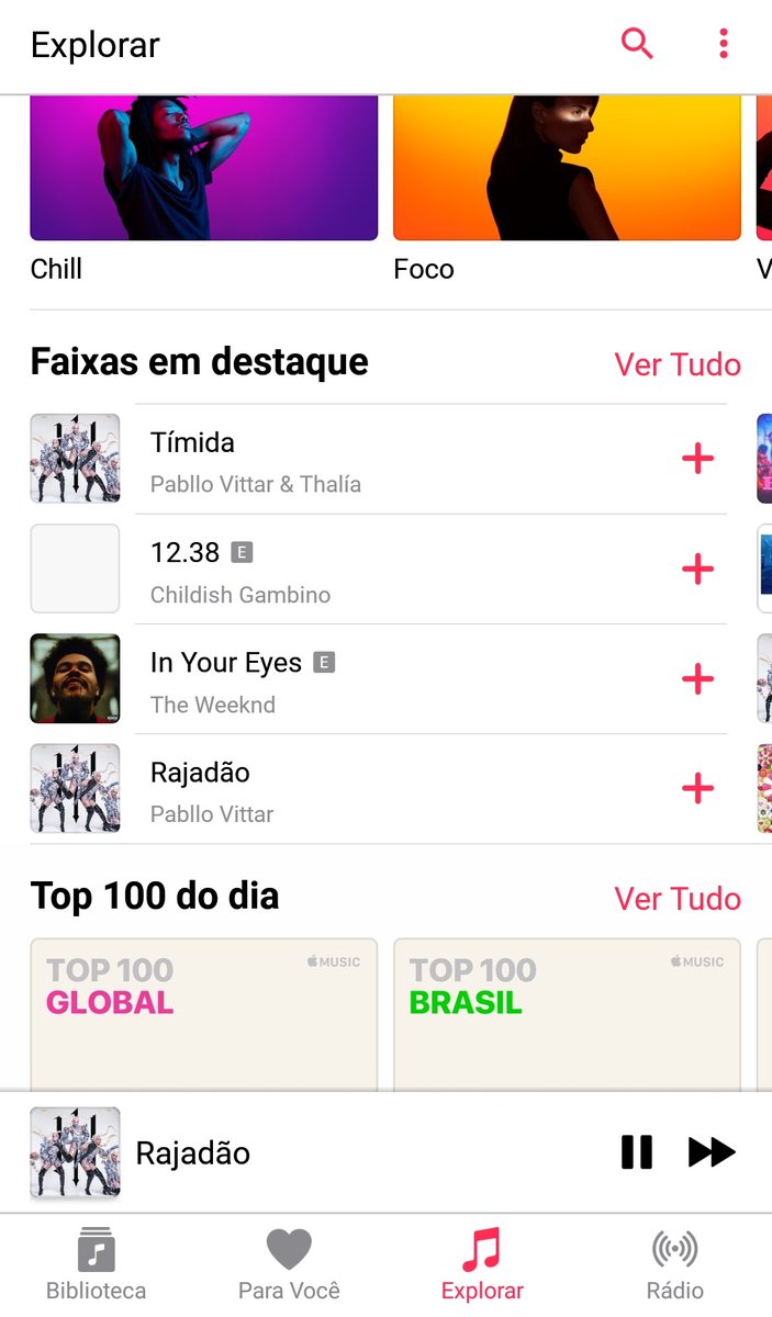 euricardocsta's tweet photo. Tímida, Rajadão e Lovezinho, já são faixas em destaque na Apple Music. ❤️ #111Album #111OUTNOW #111PablloVittar #AppleMusic https://t.co/QuJqdN9xve