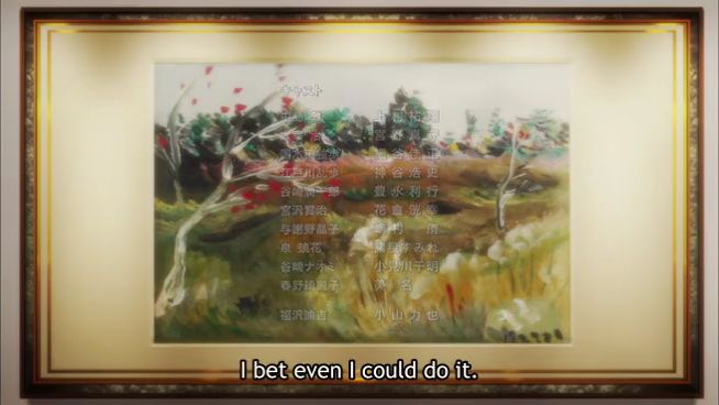 "What a weird painting. I bet even I could do it."The painting BSD Dazai was referring to in this scene was an animated version of a real painting by the real Dazai Osamu 