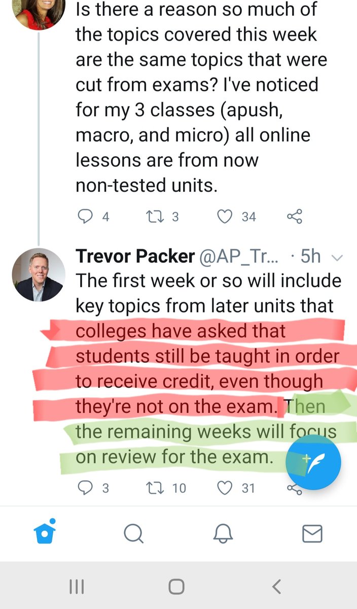 sciencereaction's tweet photo. Answer to WHY this week's AP review videos are teaching content NOT going to be seen on this year's test? Just because you're NOT tested over it, doesn't mean you don't still need it to be successful in college! Let's go @SiegelHighStars! #getthatcollegecredit #knowledgebuilds https://t.co/NveHNwymVV