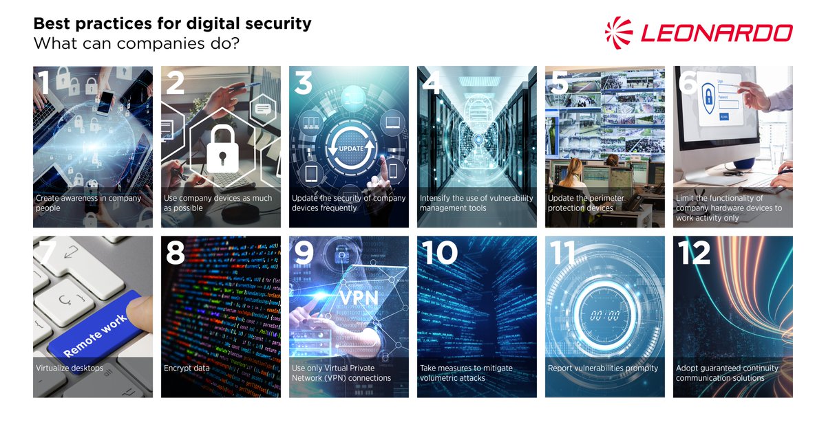Due to the emergency, demand for #SmartWorking has increased, and potentially it represents a vulnerability for companies' IT structures. This is why #Leonardo is presenting some guidelines to help strengthen &amp; secure the companies'digital environments👉lnrdo.co/2wBz0kC