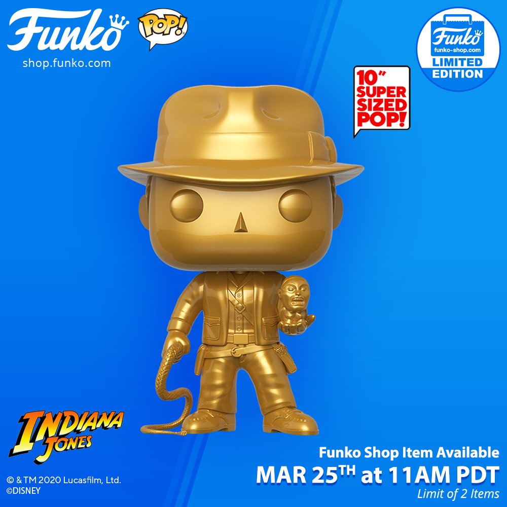 Funko Shop Item Pop Disney 10 Gold Indiana Jones : funkopop