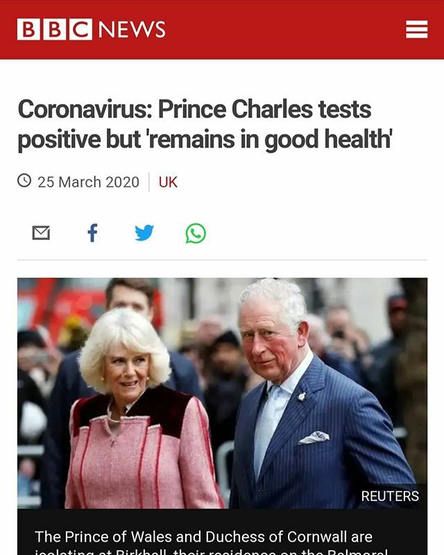 dr_mendonsa's tweet photo. Coronavirus : Prince Charles tests positive but remains but remains in good health!! #corona #coronavirus #princecharles #contentbbcnews https://t.co/uuYvDn8PfB