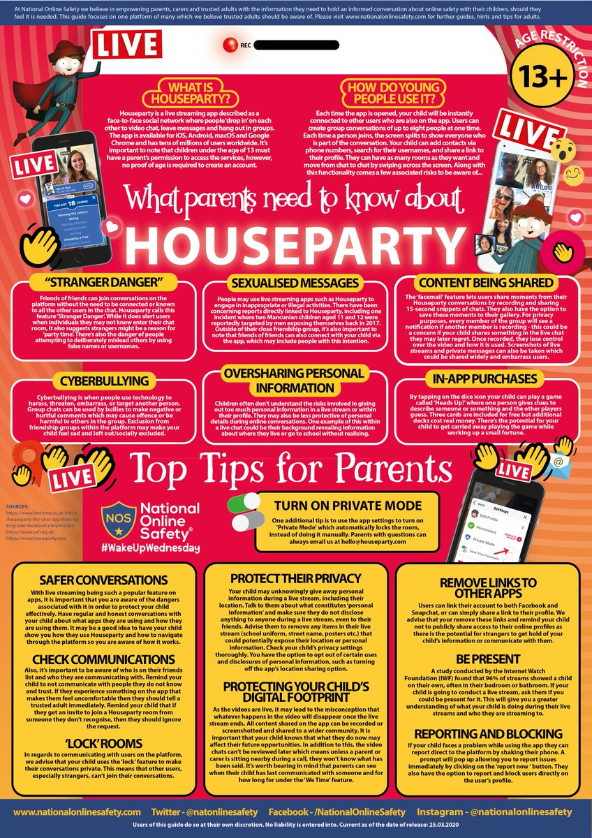 National Online Safety On Twitter Wakeupwednesday S In The House Today We Look At Houseparty The Face To Face Social Network Keeping The Nation Entertained During Lockdown As Current 1 In The App Store Onlinesafety Is