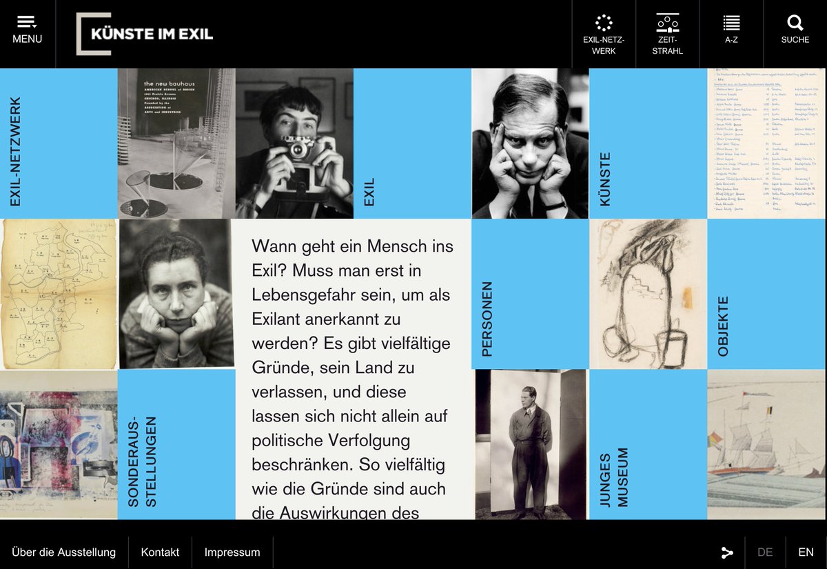 DNB_Aktuelles's tweet photo. Was bedeutet es für Künstler*innen, ins #Exil zu gehen? »Künste im Exil« vermittelt einen Eindruck davon. Hinter der Online-Ausstellung steht ein Netzwerk von über 35 Institutionen, koordiniert vom #Exilarchiv. #DigAMus #KuensteImExil #ClosedButOpen https://t.co/O4Gy617b8E https://t.co/NIJjOYFczJ
