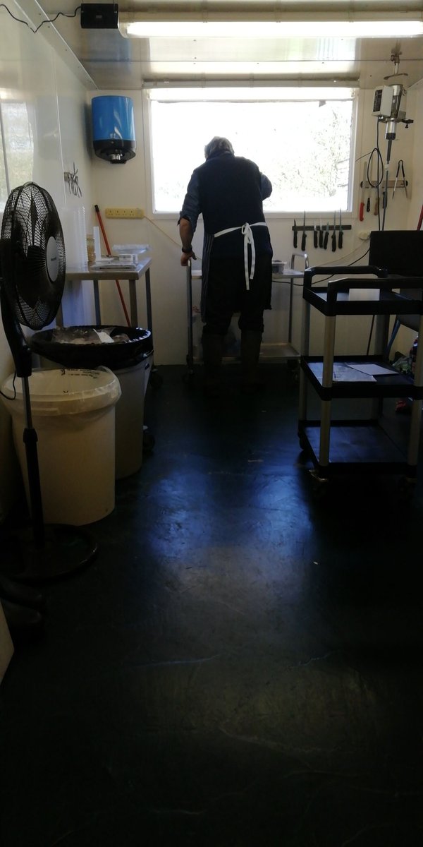 Working flat out at the moment to make enough smoked trout pate to fill all our shop orders. 100 pots on the way to <a href="/thymeandtides/">Thyme & Tides Deli</a>  a little later. There are NO mkts for 3 weeks but we are hoping to carry on stocking outlets...😜
#CoronavirusLockdown 
#owntrout
#troutpate