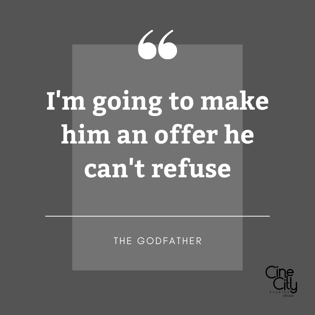 Such a classic.
#moviequotes #godfather #chicago #studiospace
