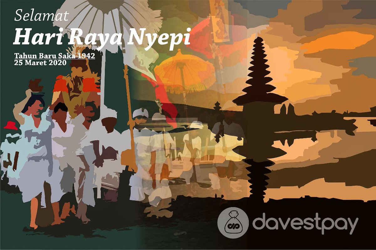 Selamat Hari Raya Nyepi

"Rahajeng Rahina Nyepi Saka 1942, dumogi sareng sami ngemanggihin kerahayuan lan labda karya"
Selamat Hari Raya Nyepi tahun Saka 1942, semoga kita semua mendapatkan kebahagiaan dan kelancaran dalam melaksanakan Nyepi.

#davestpay #nyepi2020 #nyepi1942
