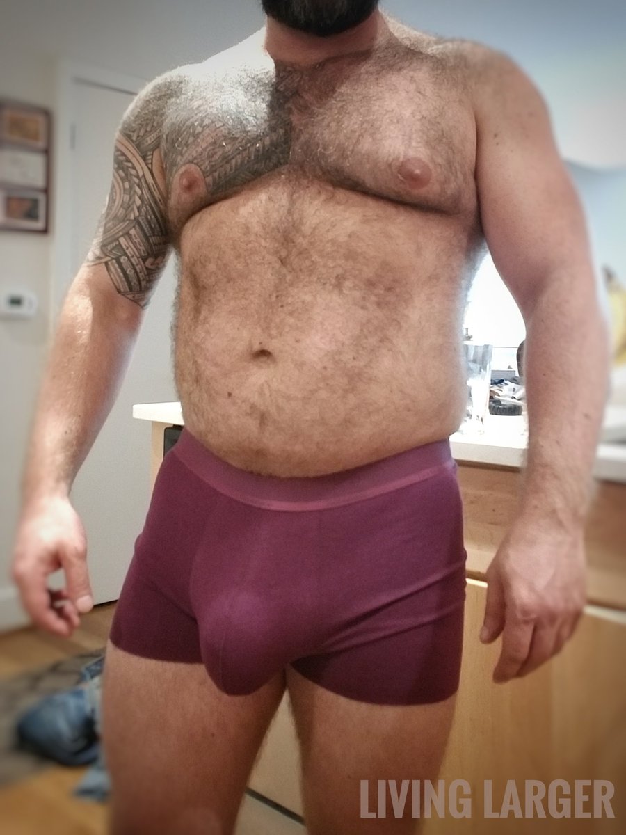 Just Dad hanging out at home #Tbt #gaybulge #monstercock #bulge #underwear.