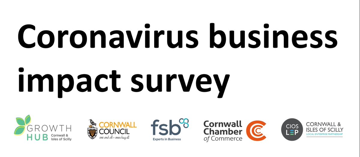 Cornwall &amp; Scilly businesses need to be heard when future support measures are put together.  Help us to do that by completing this impact survey and sharing how your business has been effected by #COVID19 surveymonkey.co.uk/r/2N39WBL