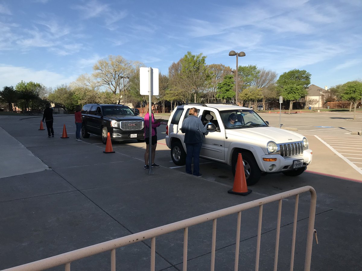 Making sure our students have the devices they need to be successful with at home learning. #AllenISDAtHome #wemakeIThappen <a href="/expressriders/">Evans Riders</a>