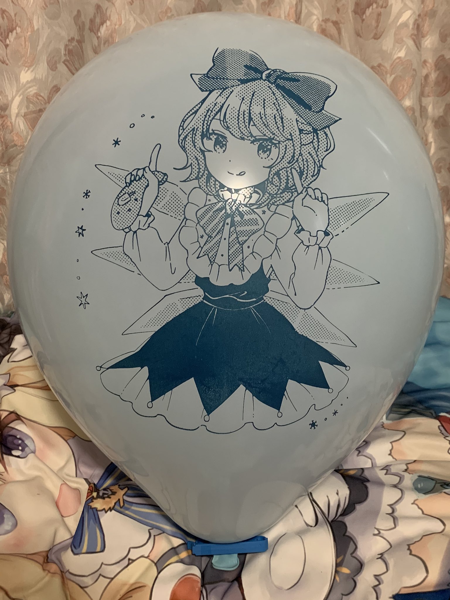 ゆゆにゃん ふわふわフェチ 3 25 今日のイラスト風船 おっきなお洒落チルノちゃん風船 メーカー不明 24インチ パステルブルー 青 今日のイラスト風船は おっきなお洒落チルノちゃん風船です 暖かくなり すっかり春ということでチルノちゃんとは