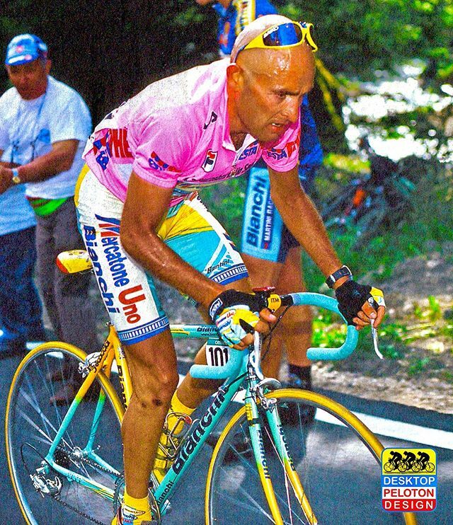 Il Pirata - Marco Pantani - Mercatore Uno - Bianchi - Maglia Rosa - Giro d’Italia 1998.
.
.
.
.
#marcopantani #ilpirata #giroditalia #ilgiro #bianchi #bianchirepartocorse #campagnolo #campagnolorecord #selleitalia #❤️italia #briko ift.tt/2UzW6Ad
