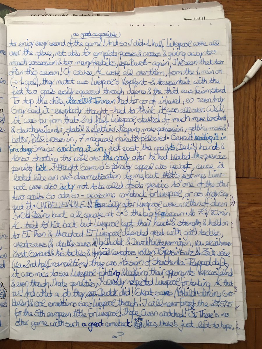Whilst I’m at it, here are some trips down my memory lane, see pics: the 2001 UEFA Cup (as it was know as back then) glory & THAT unforgettable night in Istanbul, 25th May 2005, THE comeback win & European trophy number 5. (I wrote in Deunglisch = mix of Deutsch & English)*
