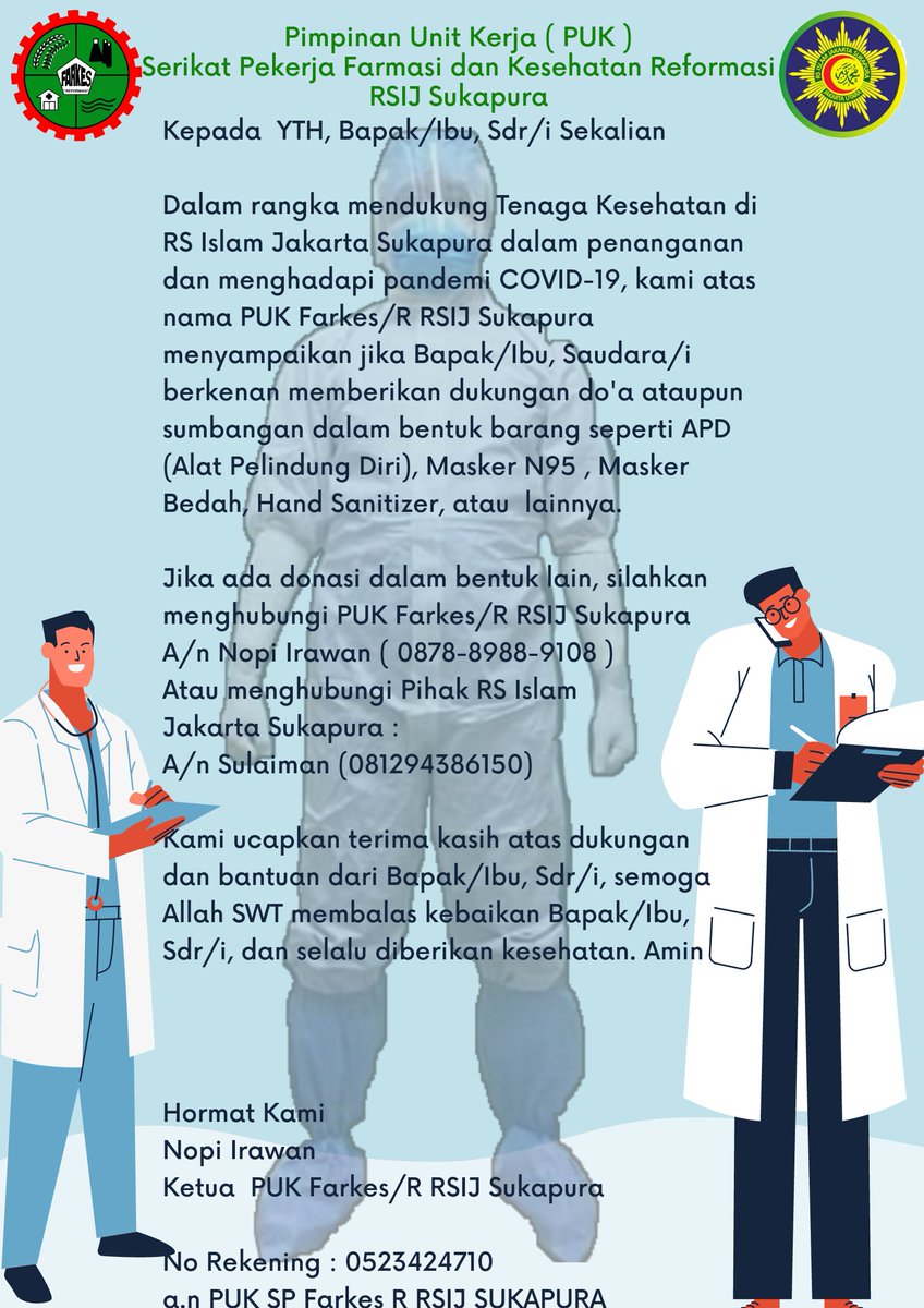 slamet_riyadh's tweet photo. @DKIJakarta @BNPB_Indonesia @dinkesJKT Mohon maaf RS Islam Jakarta apakah sudah mendapatkan? https://t.co/VKhQGQw8NO