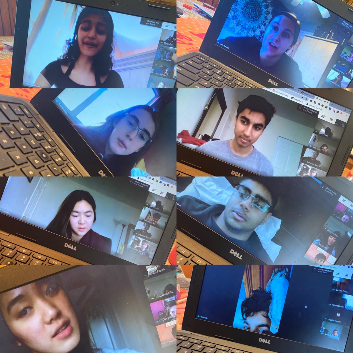 It’s not the same as the real thing, but so good to see their faces and hear their voices. #imissmystudents #wwpn