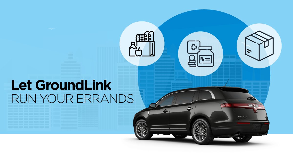 GroundLink's tweet photo. We’re here to provide you with safe transportation, assist you with your errands, and keep you safe. https://t.co/hJ2cT494eF #Errands #DeliveryService #BlackCar #PrivateDriver #Transportation #GroundLink https://t.co/OSra1gE2r9