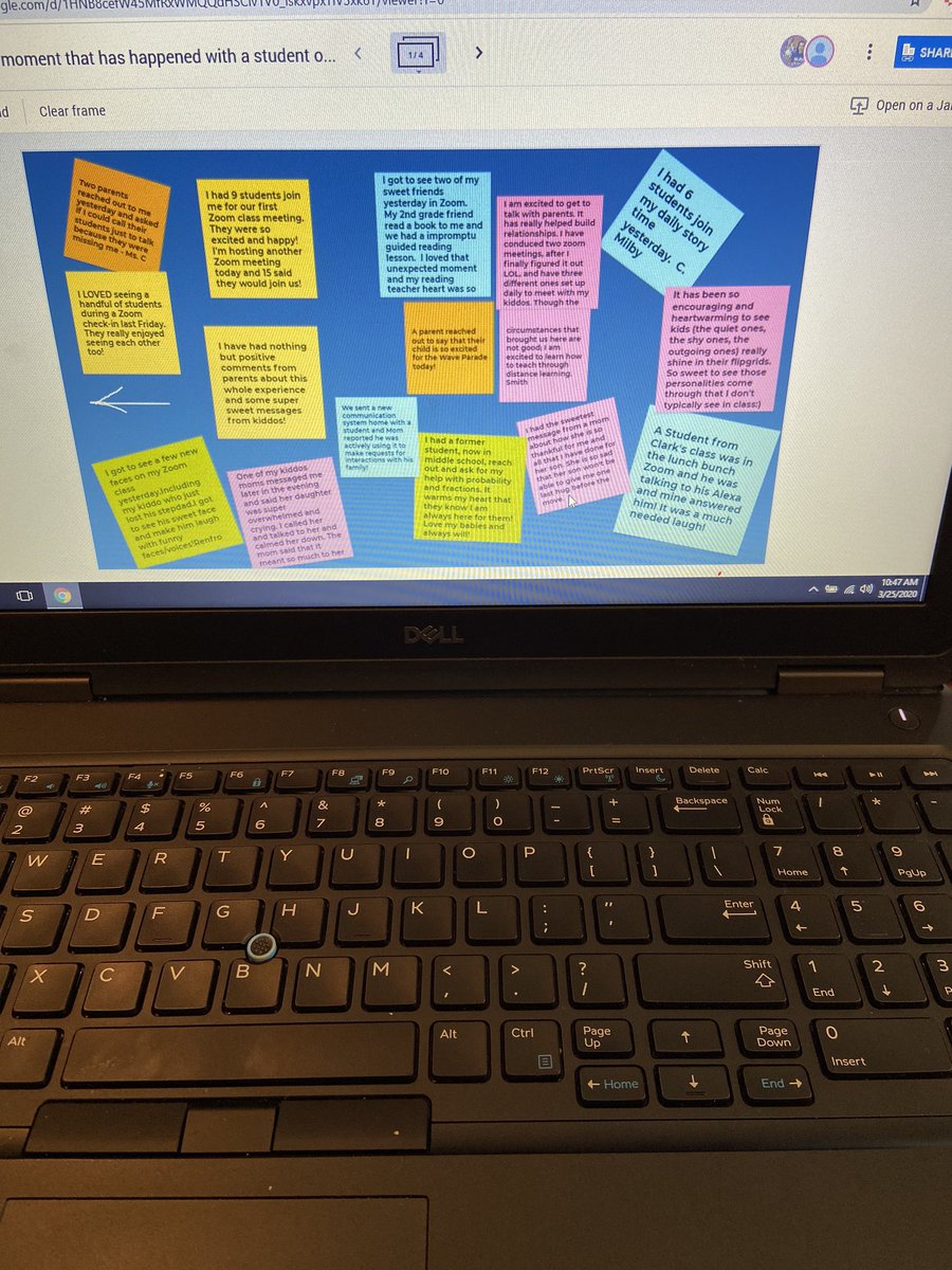 JamieBallard304's tweet photo. Used Jamboard to have @RESCubs teachers share positive moments that have happened during our NTI time. ❤️ #BCPSNTI #imnotcryingyouare #ourteachersrock #leadlikeRoby https://t.co/CufFvgbLiE