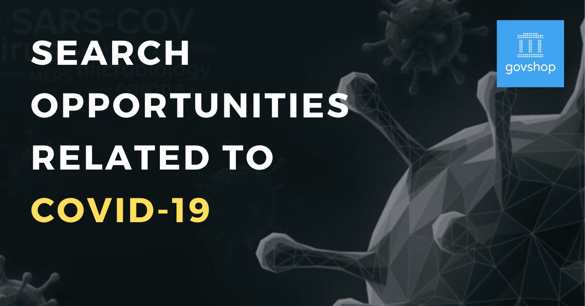 GovShop's tweet photo. #NewOpportunity - As #government supply &amp; service needs continue to grow to support a response to #COVID19, @GovShop is working to crowdsource &amp; highlight opportunities that can help with these #emerging needs. See more → 
https://t.co/zbr7NAohlt
#govcon #opengovmarkets https://t.co/dZONm2AHeJ
