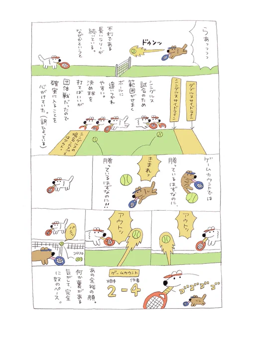 漫画「テニス試合?②」 