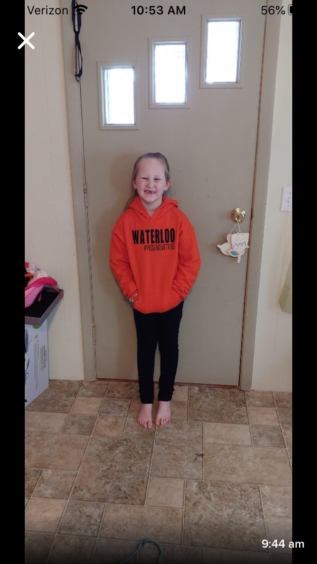 Kelsey showing her Waterloo Pride. #prideinourtribe@skoiyasetribe@BavisTerri