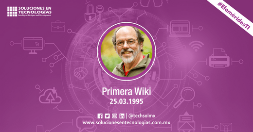 techsolmx's tweet photo. Un día como hoy (25/03/1995): Ward Cunningham lanzaba el primer sitio Wiki llamado WikiWikiWeb, sitio web cuyas páginas pueden ser editadas por múltiples voluntarios a través del navegador web. https://t.co/X03rqGL4wu

#SomosSoluciones #EfeméridesTI #WardCunningham #WikiWikiWeb https://t.co/TEoVaxsj5L