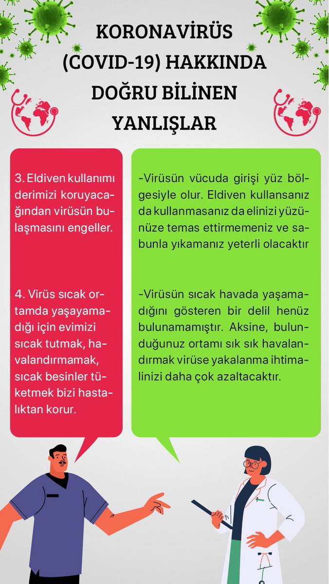 Koronavirüsle alakalı yanlış bilinenleri düzeltelim 💫