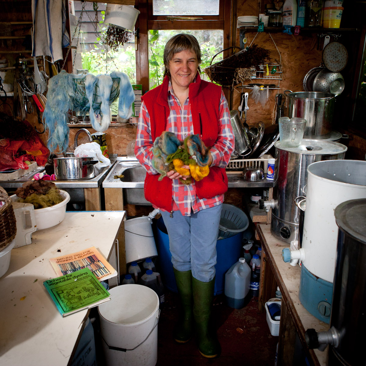 Sheila Bates, crofter, maker of natural dyes and hand spun wools. West Highlands, Scotland #WeAreHighlandsAndIslands  #TheHillsAreAlwaysHere