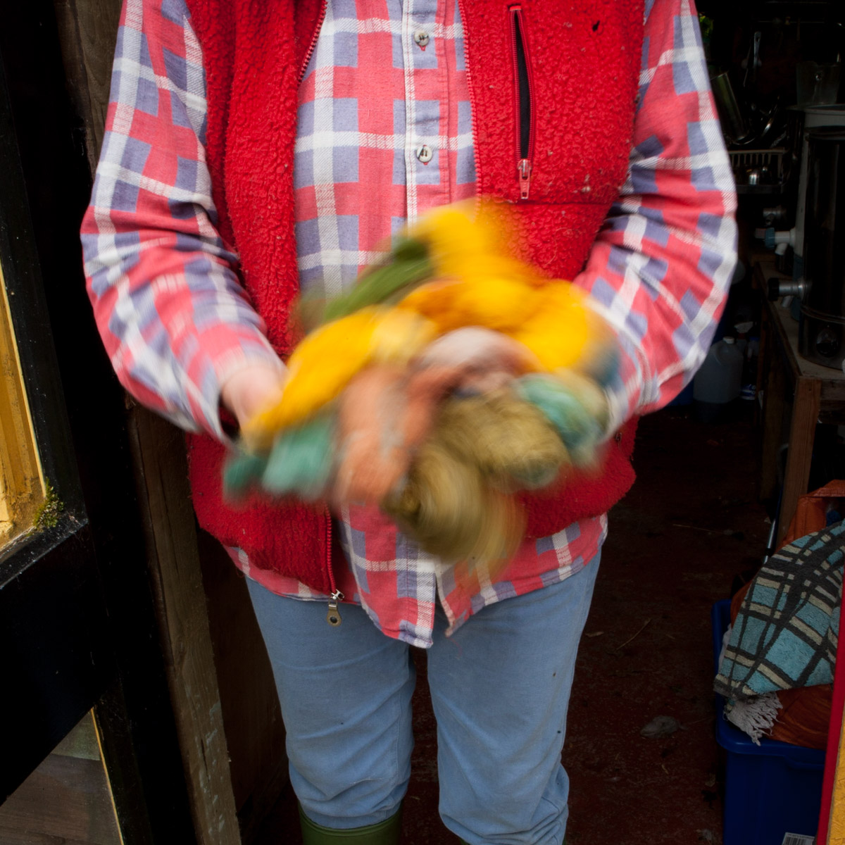 Sheila Bates, crofter, maker of natural dyes and hand spun wools. West Highlands, Scotland #WeAreHighlandsAndIslands  #TheHillsAreAlwaysHere