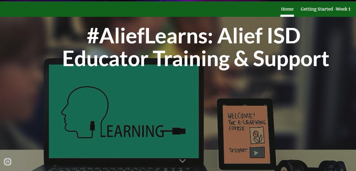 #AliefLearns Educator Training &amp; Support website is officially ready for viewing. Tag a fellow teacher and visit sites.google.com/ga.aliefisd.ne…