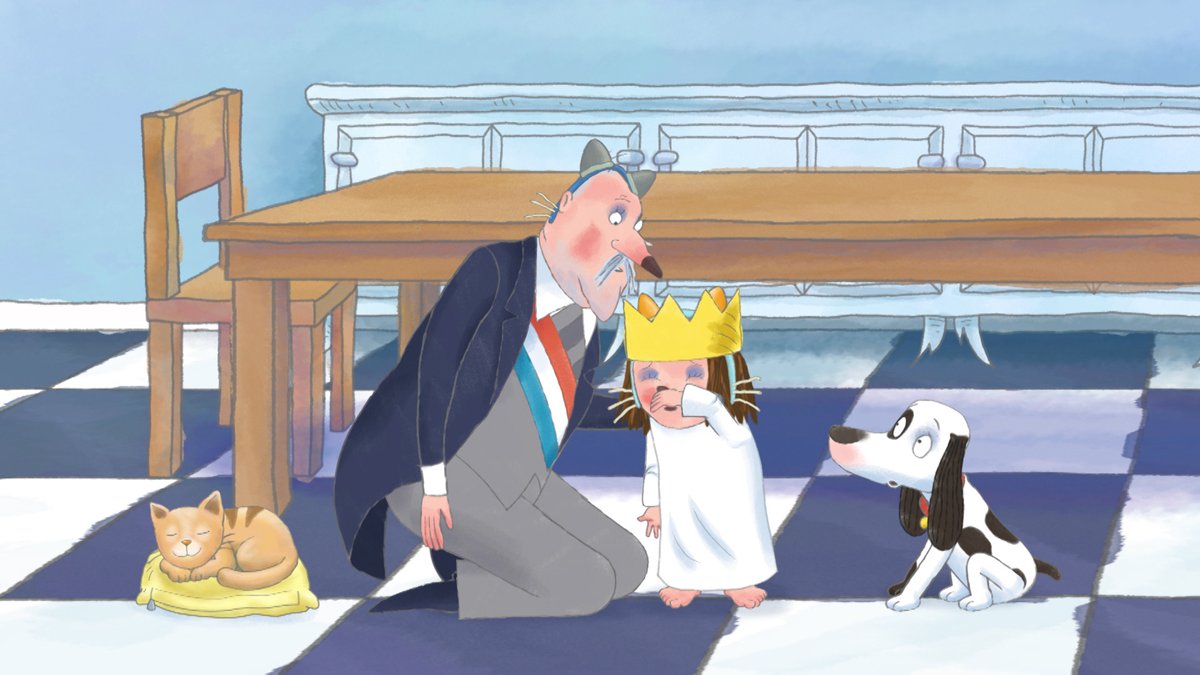 LP_Kingdom's tweet photo. 👑👑 New Episode!!👑👑 Puss is not happy when the Prime Minister introduces a new cat to Princess. Deciding to run away, it’s up to Princess to find her beloved Puss and convince him to stay. The NEW Series continues at 8.40 am Monday to Friday on #milkshaketv #littleprincesstv https://t.co/HdErwllAgX