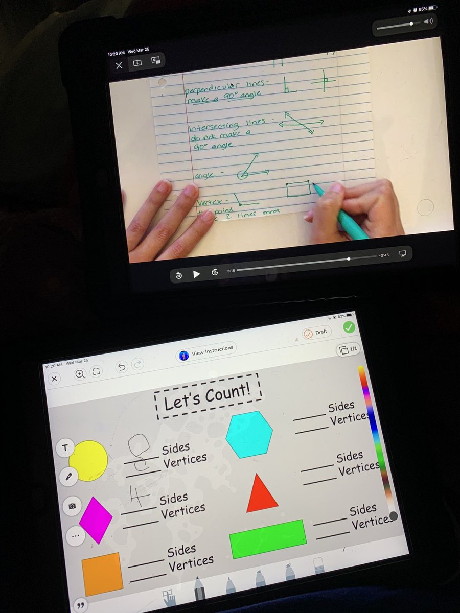My 1st grader and 4th grader were thrilled to discover that both of their teachers are using the same math term, “vertices”. This is great⁦<a href="/KKGraham1st/">Kim Graham</a>⁩ ⁦<a href="/medina4th/">Rachel Medina</a>⁩ ⁦<a href="/JRIrvin_Elem/">JR Irvin Elementary</a>⁩ ! #MISDproud #MISDhappy #verticalalignment