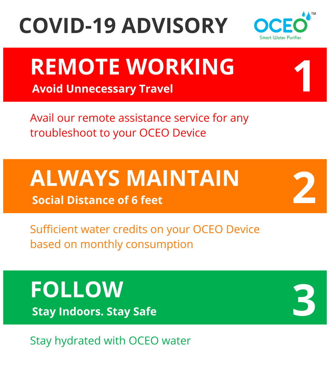 OceoWater's tweet photo. COVID-19 Advisory from OCEO https://t.co/IO9z2NnhoF