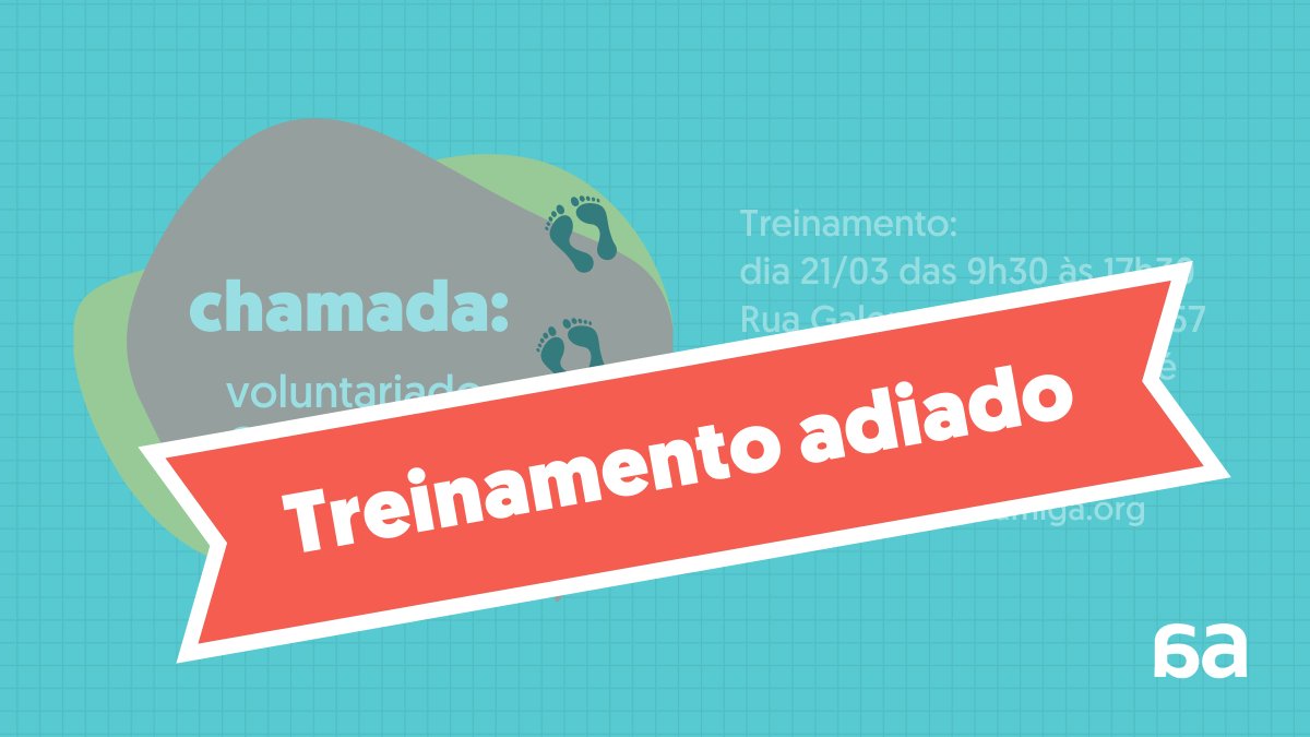 corridaamiga's tweet photo. [TREINAMENTO 2020] Seguindo a recomendação de prevenção de contágio do Coronavírus (evitar aglomerações) o nosso Treinamento de Voluntários do 21/03 será adiado. Esperamos que tenhamos uma nova data para Treinamento no começo de abril. Fique atento/a em nossas redes! https://t.co/t4H9Y2LT5x