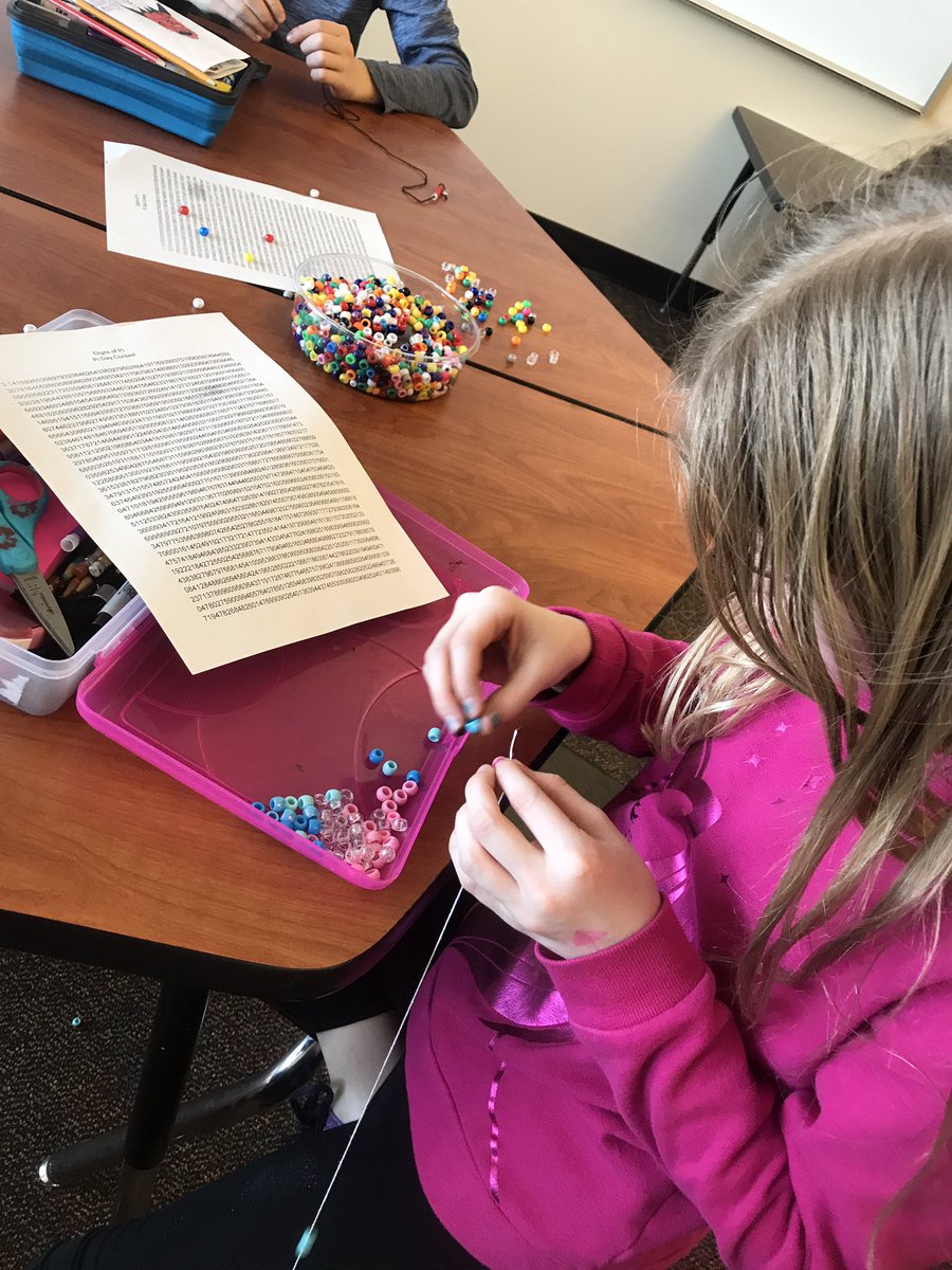 Making pi bracelets in honor of 3/14...a day early but so fun 🥧 #3.1415926