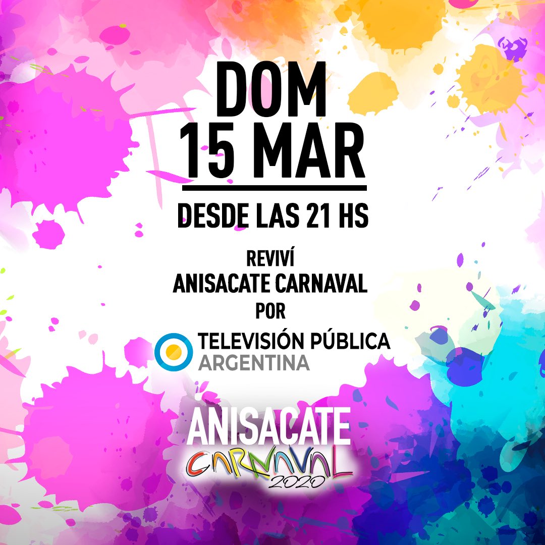 IndioLucioRojas's tweet photo. El domingo desde las 21 disfrutá de los mejores momentos de #AnisacateCarnaval por la @TV_Publica https://t.co/lOUr2em5VM