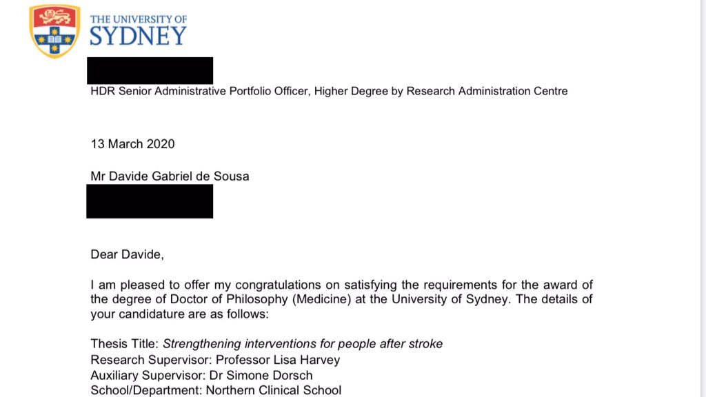 davidedesousa's tweet photo. 1. Finally!!! After 8yrs I got the letter. Thank you to my research supervisors, collaborators, sponsors, funders, colleagues, cheerleaders, friends &amp; family who supported me along the way. https://t.co/8PM5iSU27R