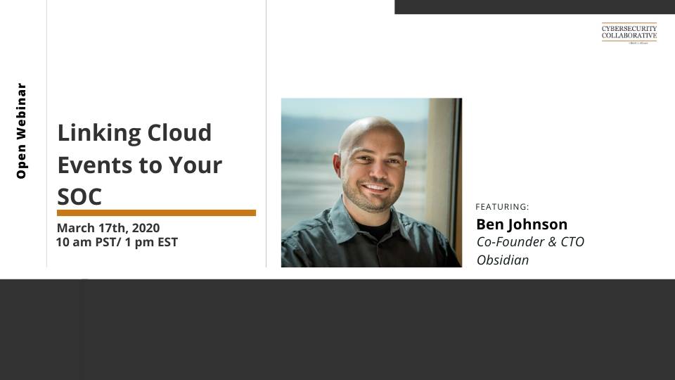 Gaining visibility into the security events associated with your cloud partners enables your security program to defend this expanded ecosystem. Join Ben Johnson next Tuesday in our open webinar. Register here: cyberleadersunite.webex.com/cyberleadersun…

#CISO #infosec #security #privacy