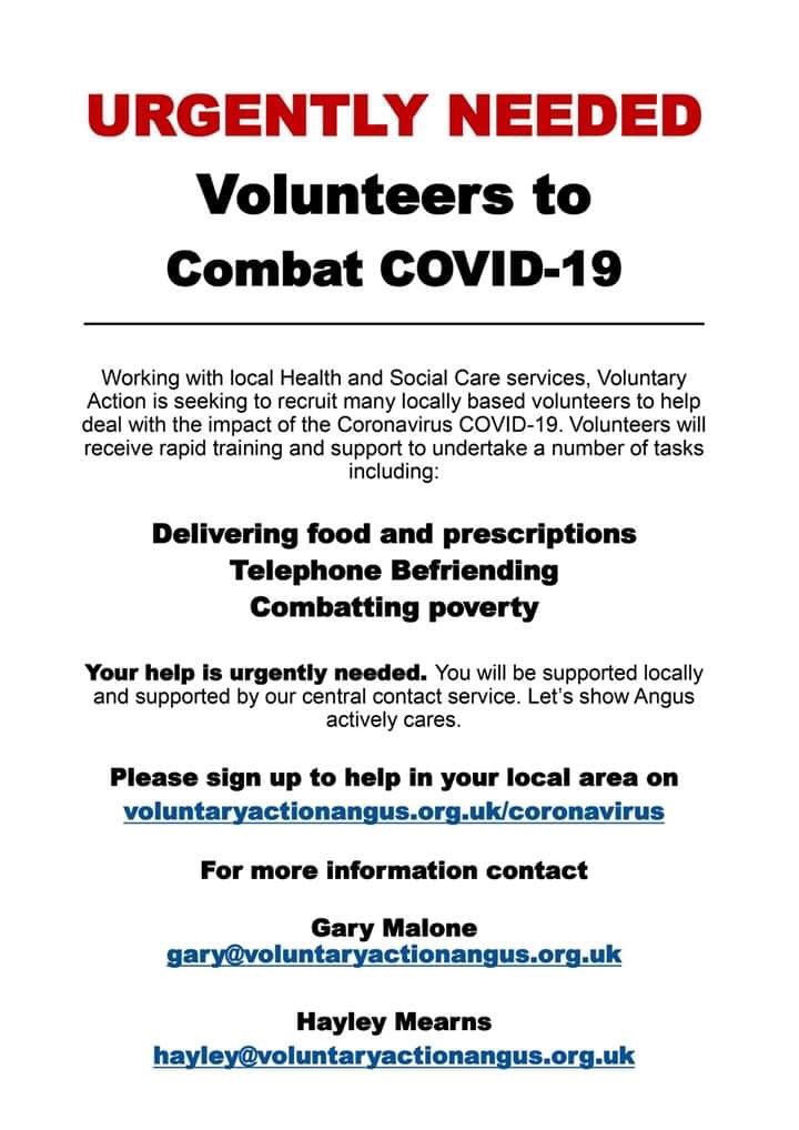 Our partners <a href="/volactionangus/">Voluntary Action Angus</a> need your help to support people throughout the area #GetInvolved #volunteering