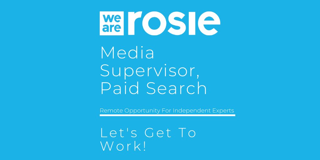 we_are_rosie's tweet photo. Last one for today! #MediaSupervisor opportunity, and it's REMOTE! https://t.co/rftBANqOyX