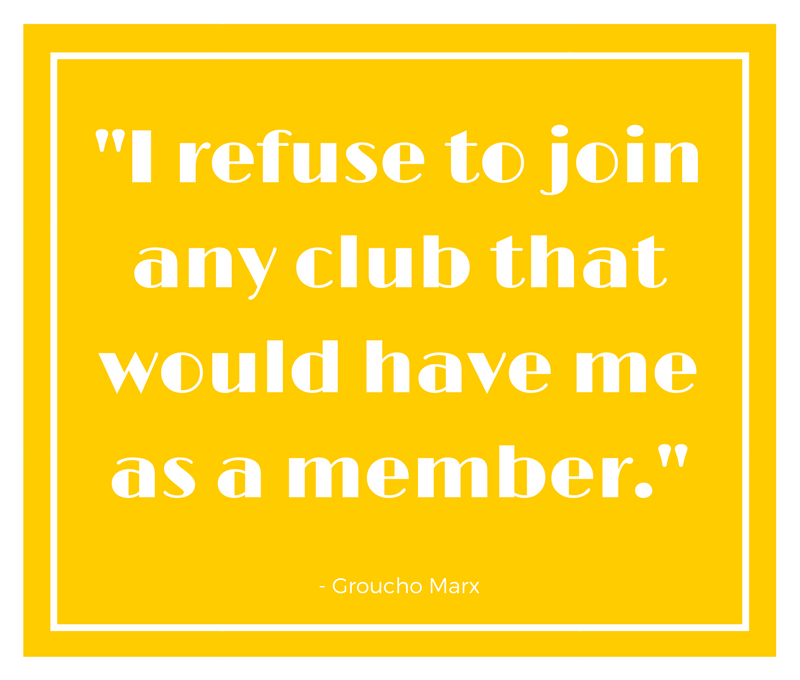 SSCCTampa's tweet photo. "I refuse to join any club that would have me as a member."   🤣 😂

Happy Friday!  

#SideSplittersComedy #FridayFunnies #TampaComedy https://t.co/4hV3AAQ60a