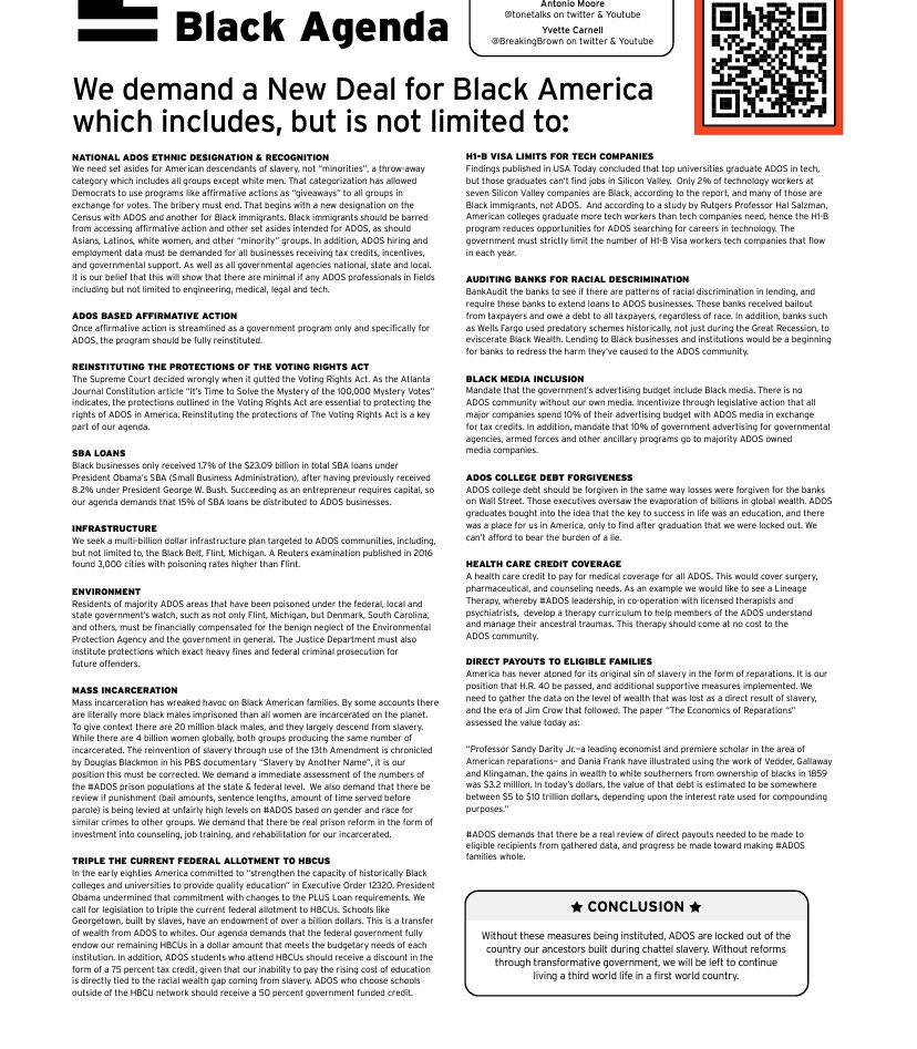 chefcarney's tweet photo. @alyciaj09 @jbf1982 Please make sure to inform her policy advisors of Dr. Darity's report on the #RacialWealthGap as well as his revisions to #HR40 along with the information that @tonetalks and @BreakingBrown have provided for an #ADOSAgenda.
#ADOSPolitics
#ADOSMississippi https://t.co/B1NBkPwumA